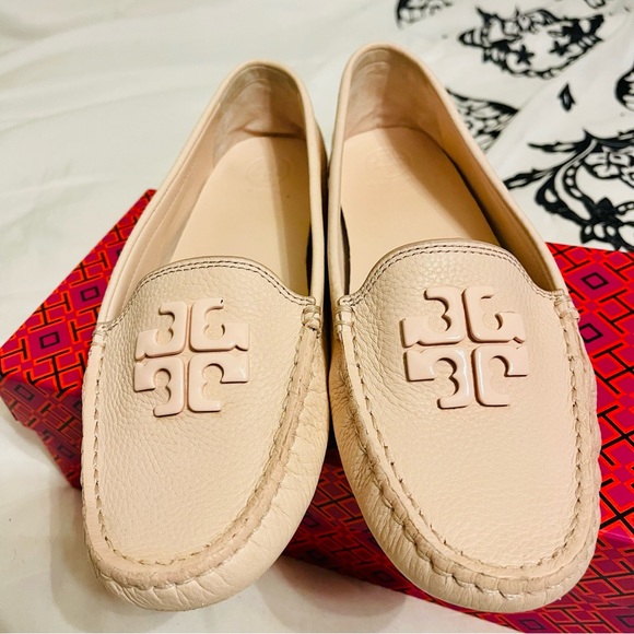 Tory Burch Shoes - Tory Burch- Lowell Driver II, Tumbled Leather in “Ballet Pink”, Size 9